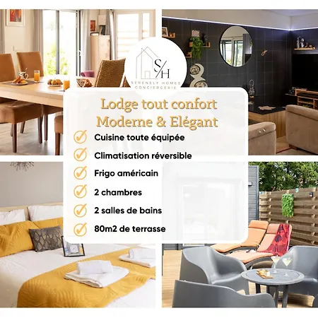 بيت خشبي Votre Reve D'evasion Au Pied Des Plages Vendeennes 2 Piscines Sauna Fitness Sainte-Foy (Vendee)